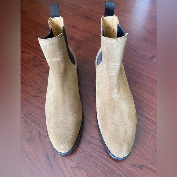 Hugs & Co. Tobacco Suede Goodyear Welted Chelsea Boots Men’s Size 8.5 (Size 42) - Picture 5 of 5
